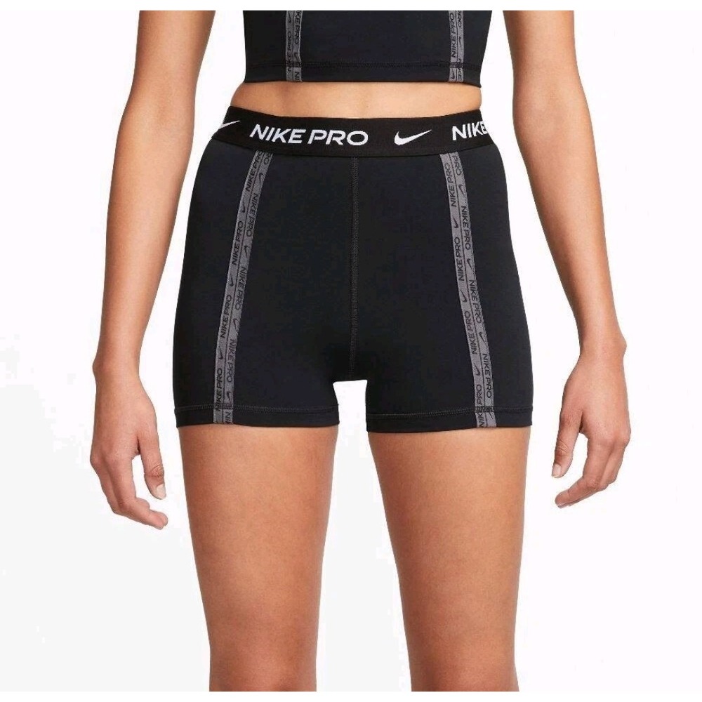 Nike Pro Dri-FIT Women's High-Waisted 3" Tights Shorts Black XL FB5450-010